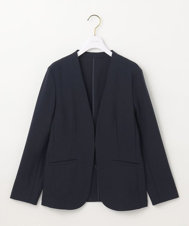 ANY SIS 【UVカット / 接触冷感 / 吸水速乾】スマートビューティストレッチ ノーカラージャケット ネイビー