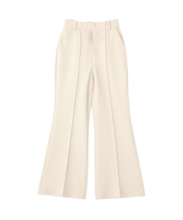 earth music&ecology センターシームフレアパンツ Light Beige