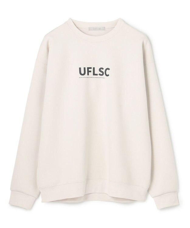 UNFILO MENS 【男女兼用】BEAUTY FORM JERSEY ロゴ クルー グレージュ