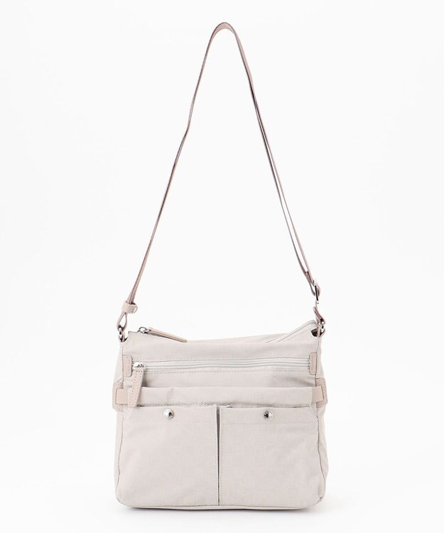 LA BAGAGERIE モノグラム　スクエアナイロンショルダー　Sサイズ アイボリー