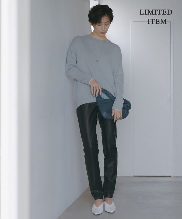 ICB L 【WEB限定】ファインメリノバルキー プルオーバー ミストグリーン系