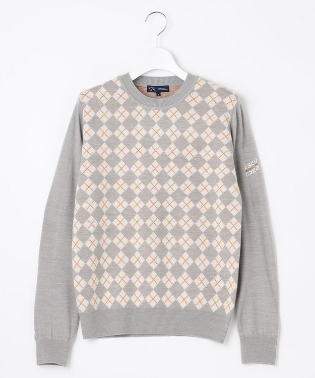 23区GOLF 【WOMEN】【ウォッシャブル】アーガイル ニット ライトグレー系5