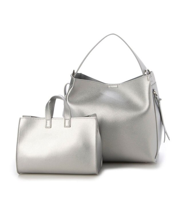 UNBILLION カシュカシュ cachecache / ミニトート付サイドポケット2wayトーバッグ シルバー