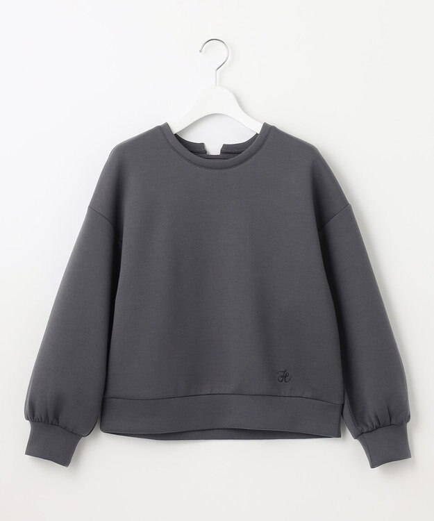 Feroux 【洗える・セットアイテム】バックリボンダンボール セットアップ グレー系