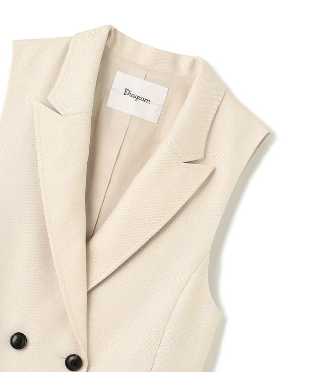 GRACE CONTINENTAL バックフリルベスト ベージュ