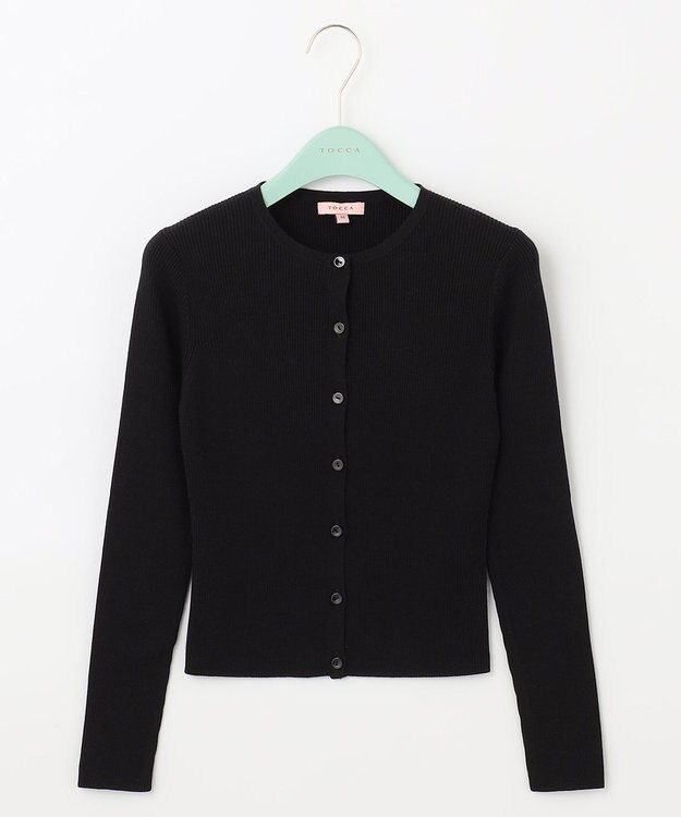 TOCCA 【洗える】SILK RIB CARDIGAN カーディガン ブラック系
