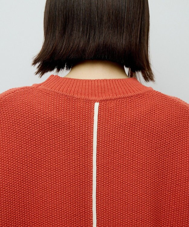 Green Parks かのこ編モックネックニットプルオーバー Orange