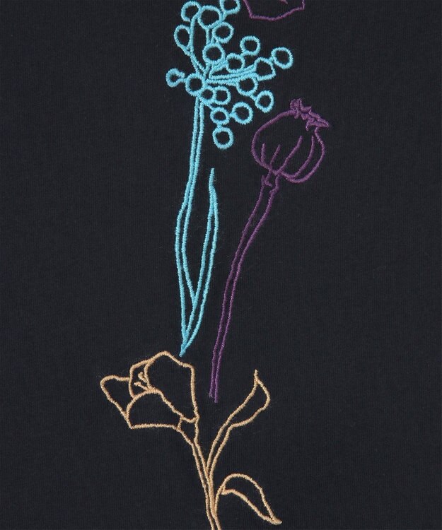 Paul Smith フローラル エンブロイダリー 半袖Tシャツ ネイビー