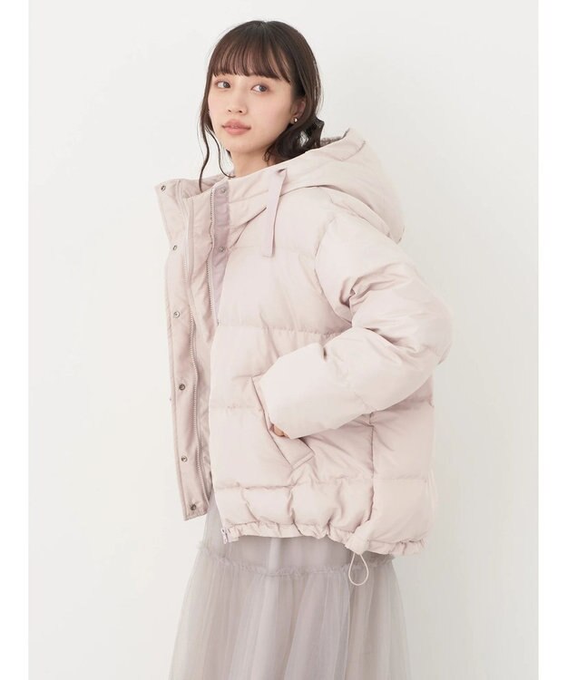 earth music&ecology フーディー中綿ブルゾン Beige