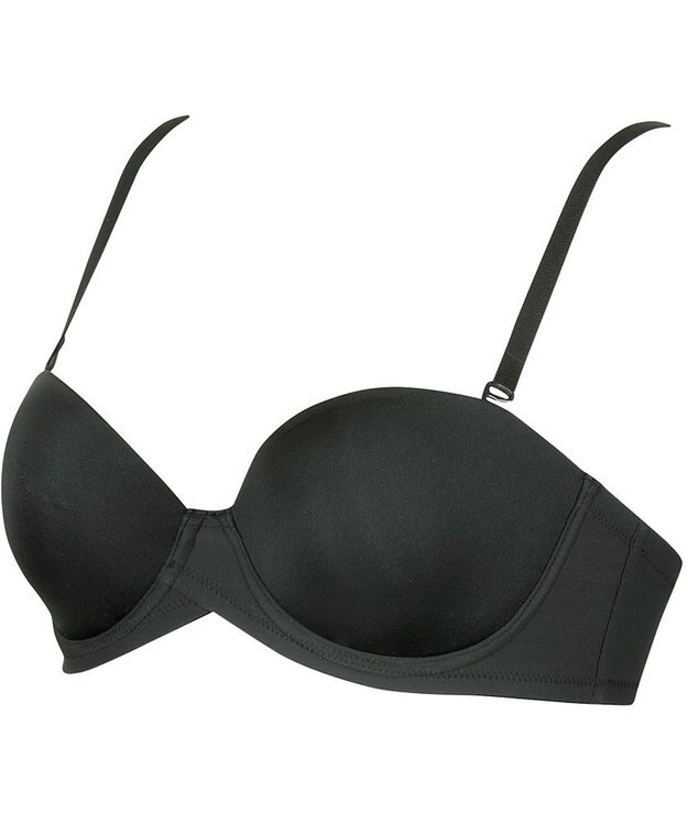WACOAL ブラジャー ストラップレス サイズや体型特徴に合わせた設計 アウターにひびきにくい メッシュ素材(カップ肌側) レディース BXC610 /ワコール ブラック