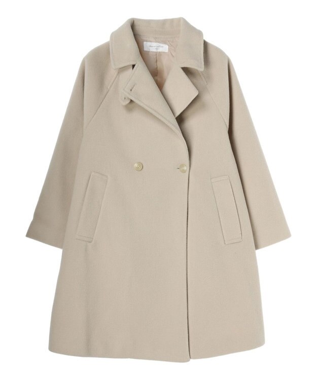 Green Parks ビーバー調テーラードカラーコート Cream