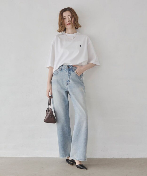 WEGO 【ユニセックス着用ITEM/MLサイズ展開】U.S. POLO ASSN.別注 接触冷感T（SS） ホワイト