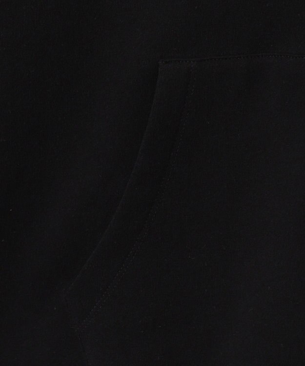 WEGO 【ユニセックス着用ITEM/裏起毛/SMLサイズ展開】リラックスフィットバックロゴジップパーカー ブラック