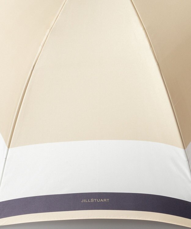 AURORA JILL STUART ジル スチュアート バイカラー柄 ジャンプ式耐風雨傘（長傘） ベージュ