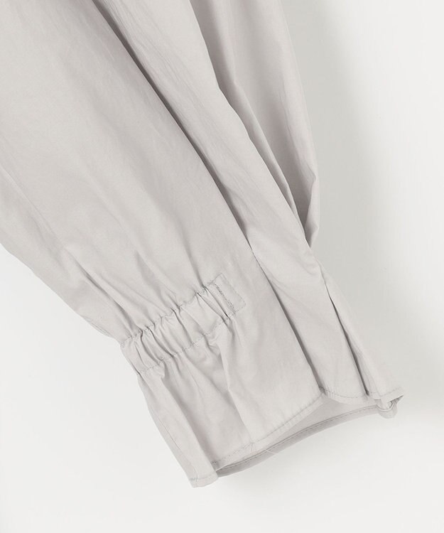 自由区 L スムースコンビ ボリューム袖カットソー ライトグレー系