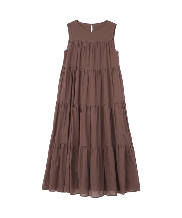 AMERICAN HOLIC ノースリーブティアードワンピース Brown