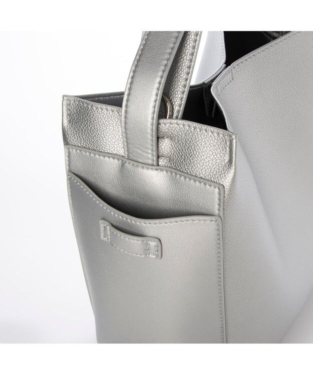 UNBILLION カシュカシュ cachecache / ミニトート付サイドポケット2wayトーバッグ シルバー