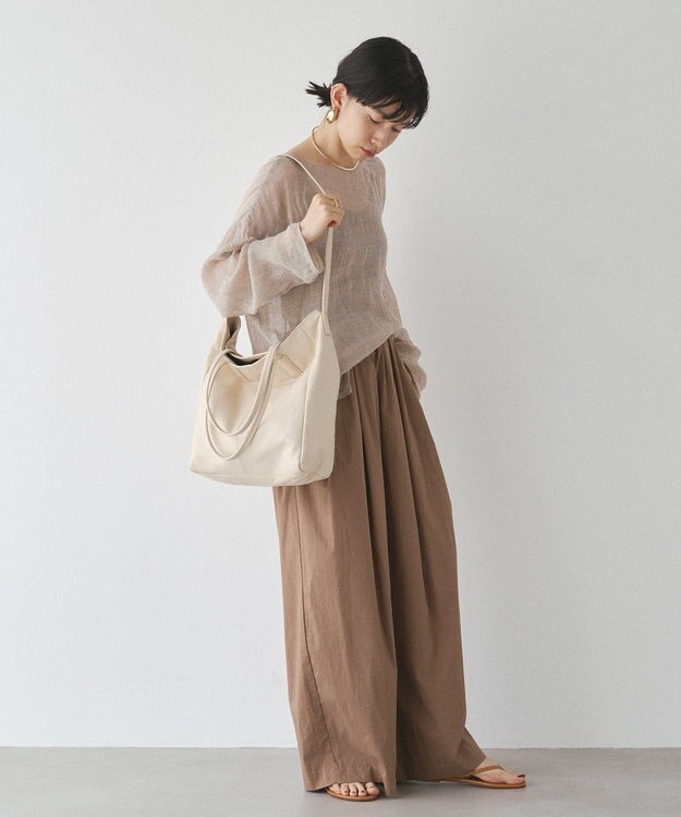 russet 【2025AW新作】《WEB限定》レザー2WAYトートバッグ(CE-1584-WEB) Ivory