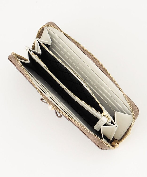 TOCCA PEARL KNOT LONGWALLET 長財布 ベージュ系