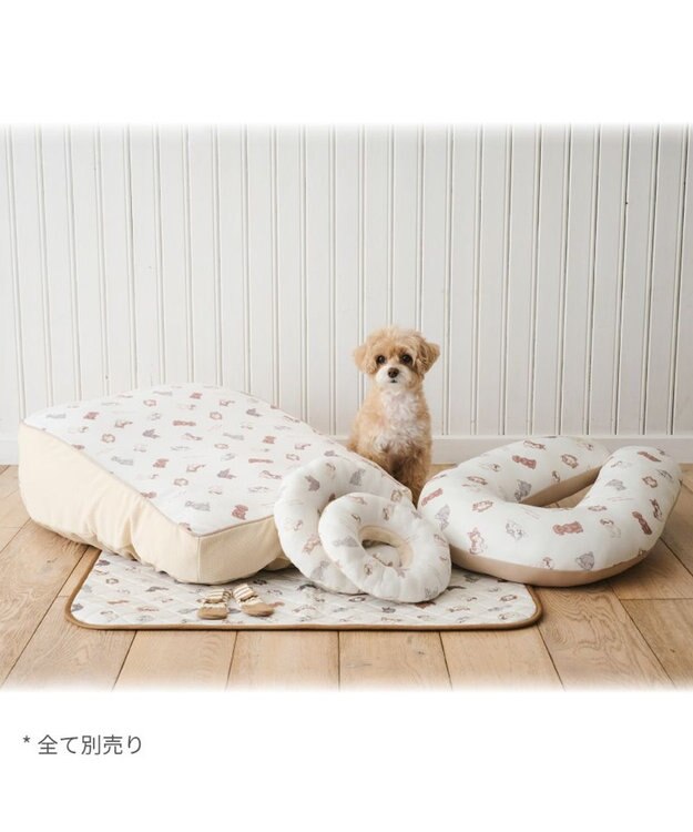 PET PARADISE ペットパラダイス makokoro 寝そべりベッド 《わんちゃん柄》 わんちゃん柄