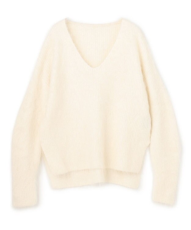 uncrave アルパカニット Vネックトップス オフ