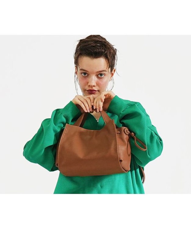 genten ソーロフィーネ 2WAYボストンバッグ キャメル