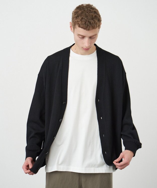 WOOL WASHI | オーバーサイズカーディガン - UNISEX / ATON WOOL WASHI | オーバーサイズカーディガン - UNISEX / ATON