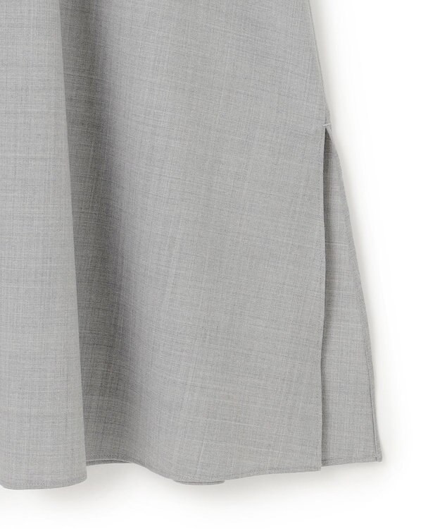 23区 【洗える】TWマットクロス シャツワンピース ライトグレー系