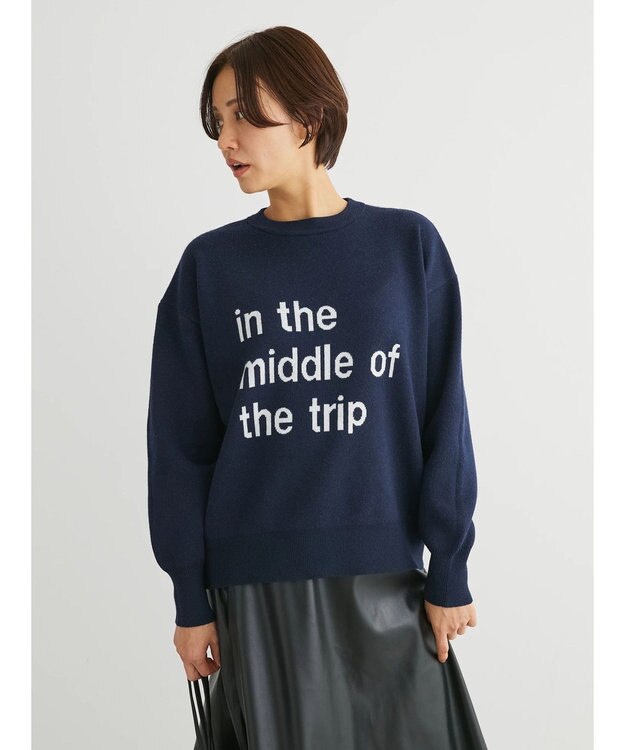 Green Parks もちやわ　ロゴニットプルオーバー Navy