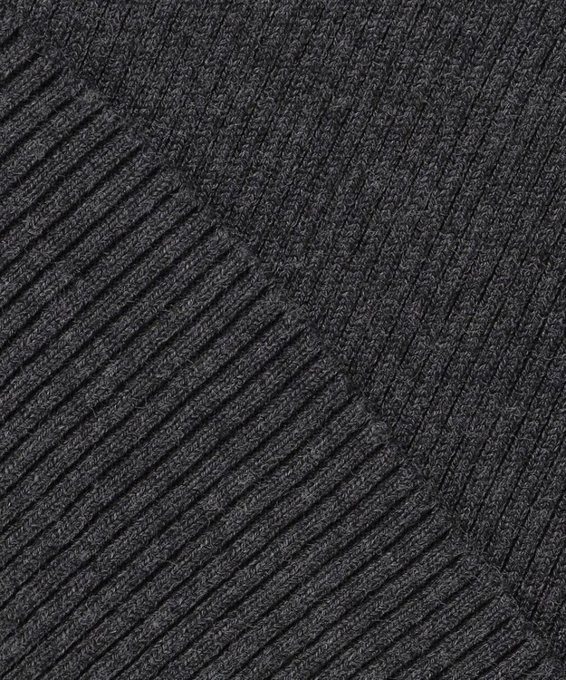 Feroux シアーフリル・ハイネックリブプルオーバー グレー系