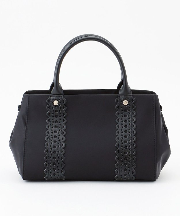 TOCCA 【大人百花掲載】LACE TOTE トートバッグ ブラック ナイロン系