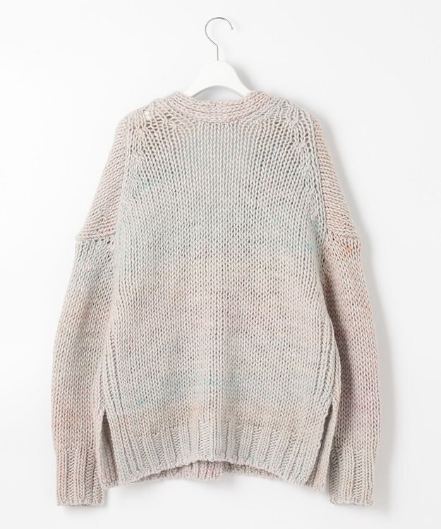 自由区 【Sサイズ有】ボタニカルダイ Vネックカーディガン ベージュ系1