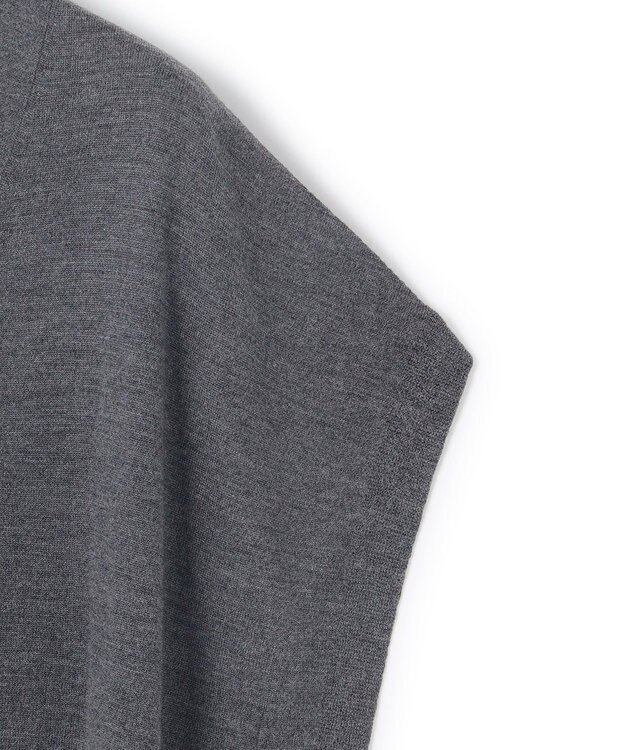 ICB L 【洗える】コンパクトウール ニットチュニック ミディアムグレー系