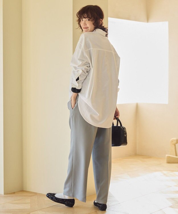 AMERICAN HOLIC ＵＶカットリサイクルコットンオックスシャツ Off White