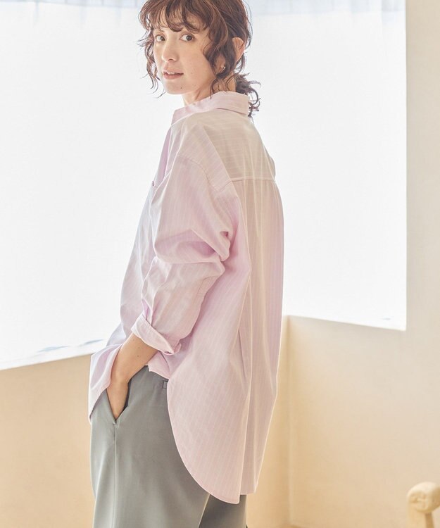 AMERICAN HOLIC ＵＶカットリサイクルコットンオックスシャツ Orange