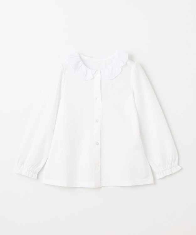 組曲 KIDS 【110-140㎝】シフォンカラー ブラウス オフホワイト系