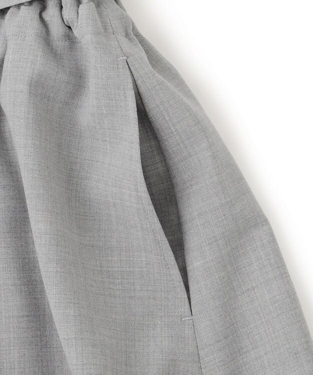 23区 【洗える】TWマットクロス シャツワンピース ライトグレー系