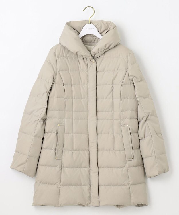 ANY SIS 【洗える】エレガンスショールカラー ミドルダウン ベージュ