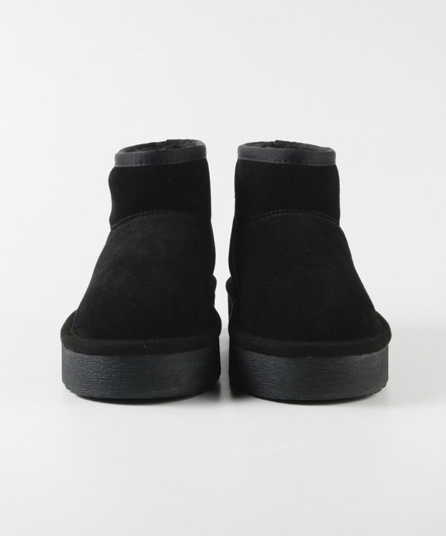 STEVE MADDEN COMFY ボアスエードショートブーツ ブラックスエード