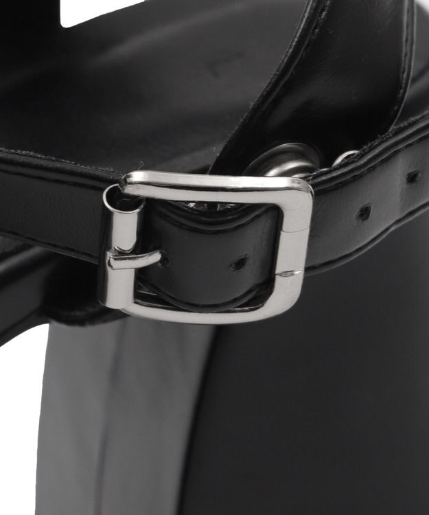 WEGO ストーム付きヒールサンダル ブラック