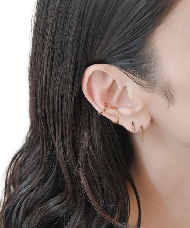 susui 【geometric】higaki  ピアス M ゴールド