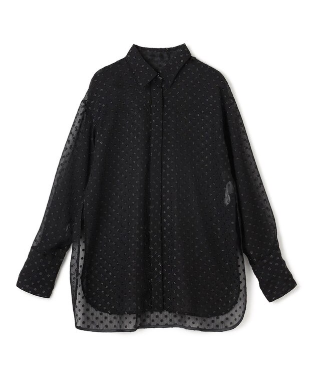 uncrave シアードットジャガード シャツ ブラック