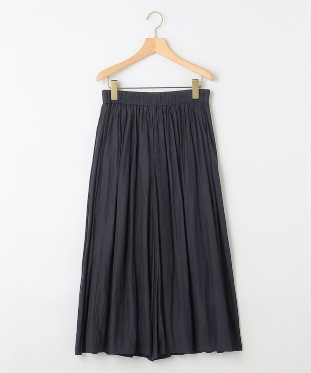 組曲 【秋色追加！大人気定番アイテム】ギャザーライトデシン パンツ ブラック系