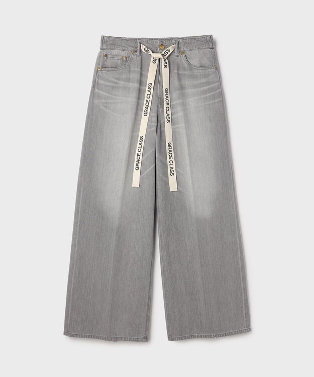 GRACE CONTINENTAL 10ozムラ糸デニムパンツ グレー
