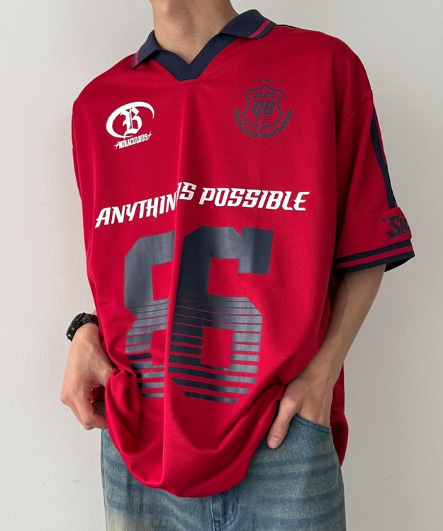 WEGO ナンバリングサッカーT（SS） レッド