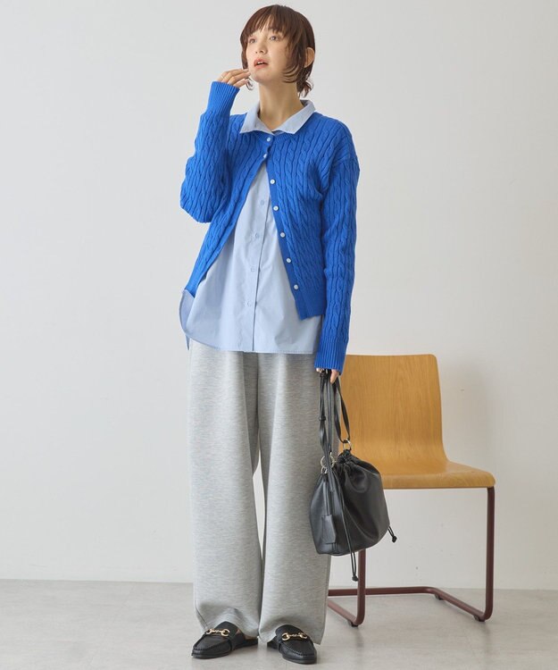 AMERICAN HOLIC ケーブルニットカーディガン Blue