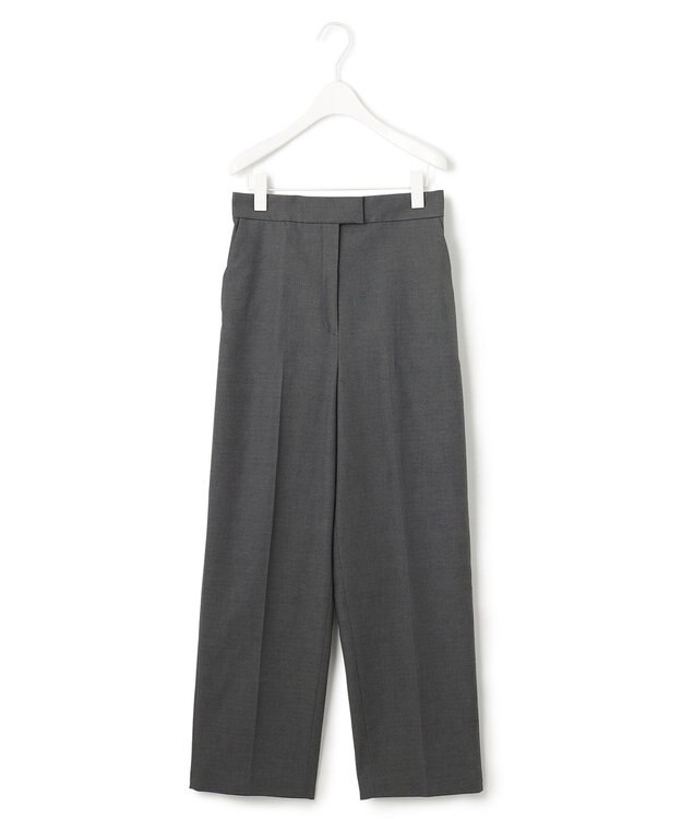 ICB 【洗える】 LooseWeave ワイドストレートパンツ チャコール系