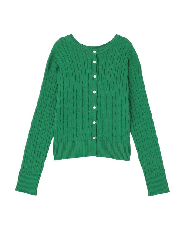 AMERICAN HOLIC ケーブルニットカーディガン Green