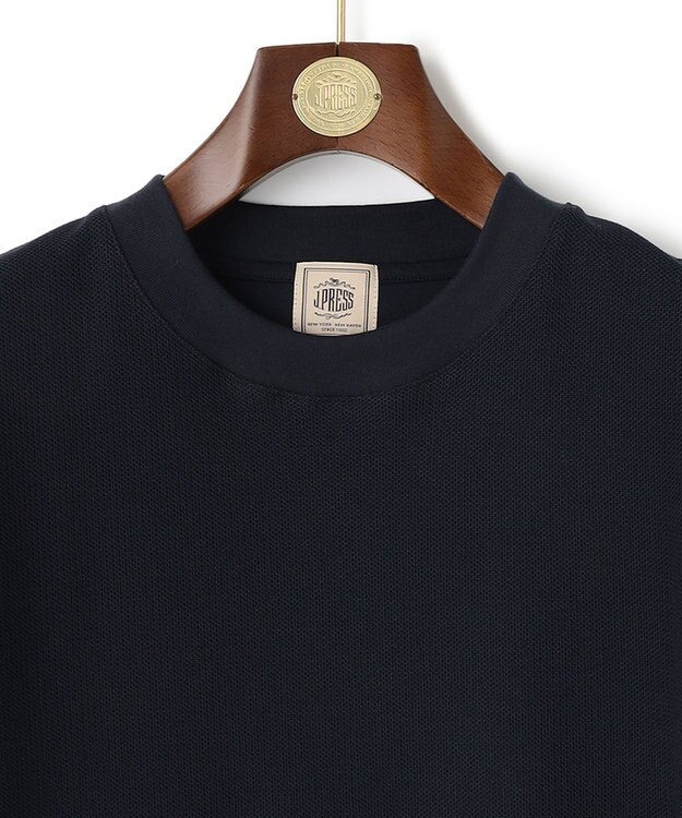 J.PRESS MEN ヴァーティカルケーブルTシャツ ネイビー系