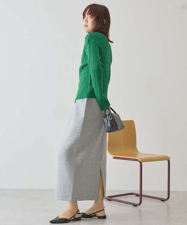 AMERICAN HOLIC ケーブルニットカーディガン Green